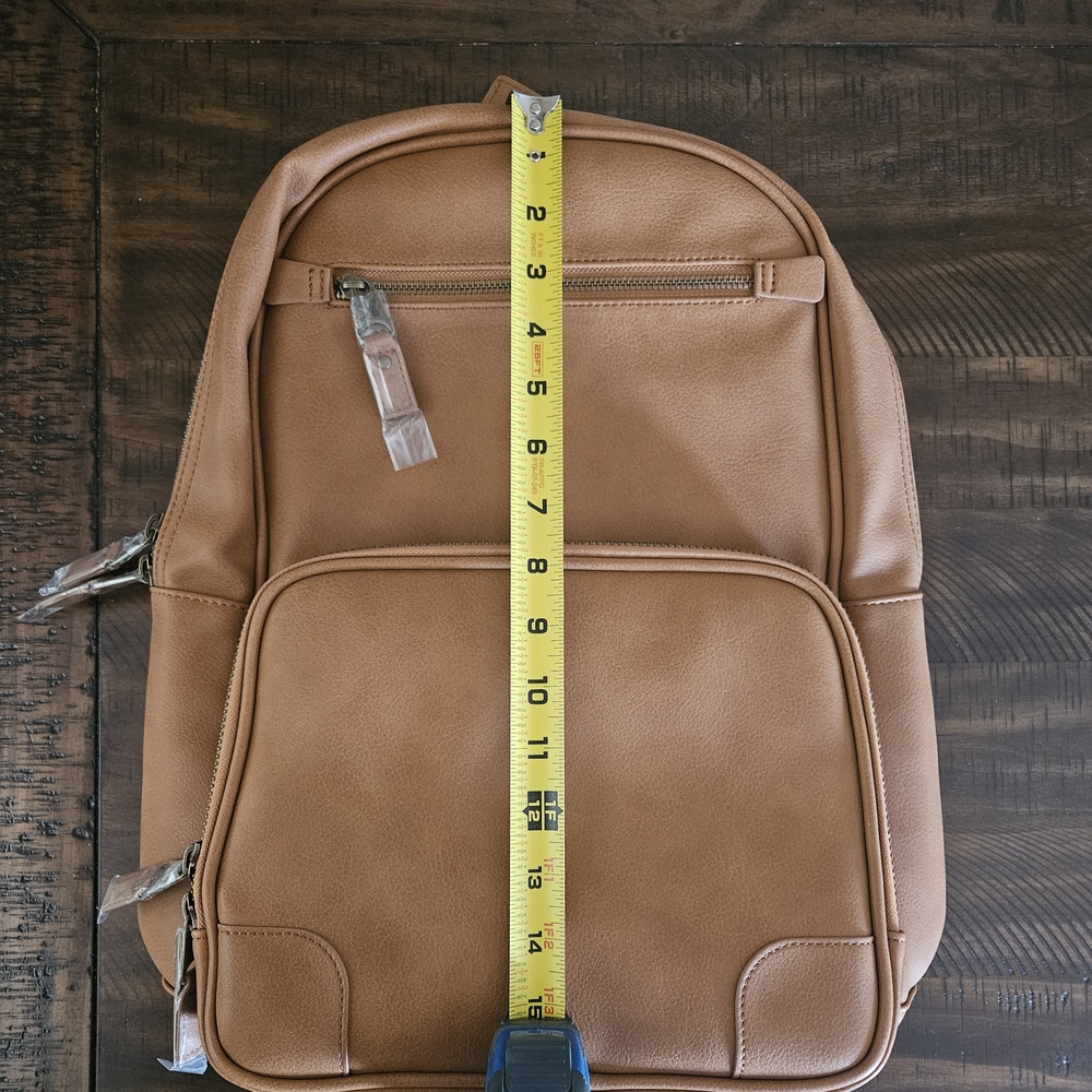Tan Leather Backpack - Picture 2 of 9